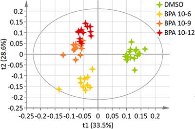 An Untargeted Metabolomics Approach to Investigate the Metabolic Modulations of HepG2 Cells Exposed to Low Doses of Bisphenol A and 17β-Estradiol